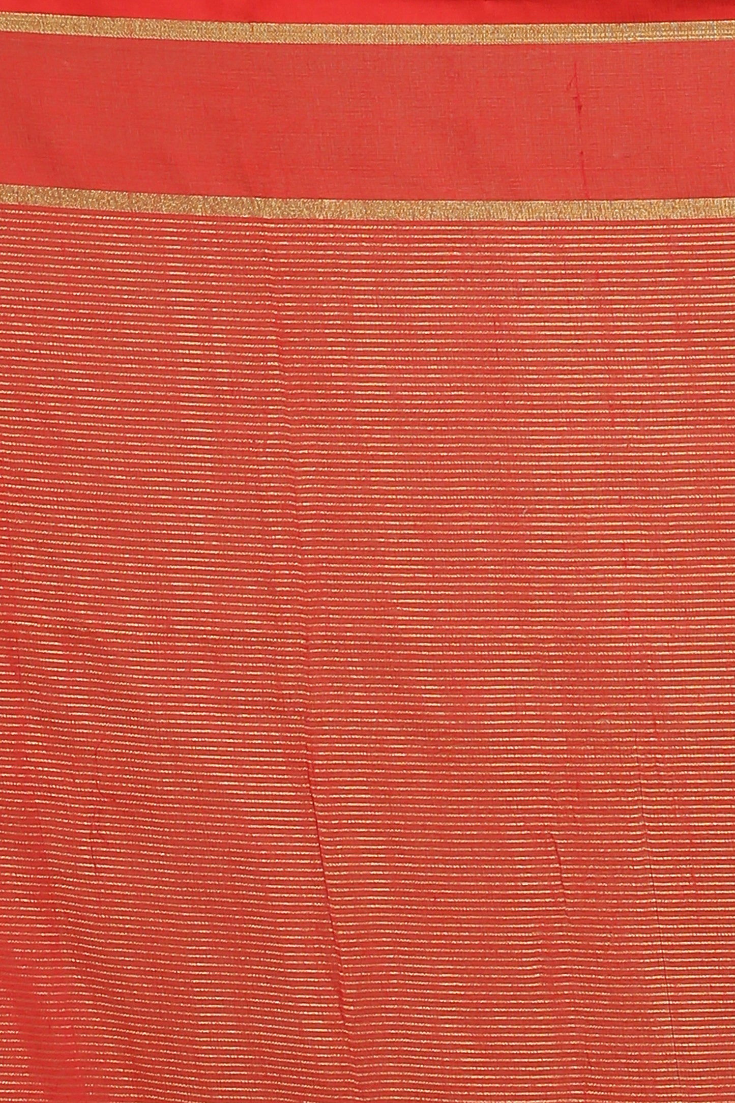 Cotton Jari Check Handloom Saree (RED)