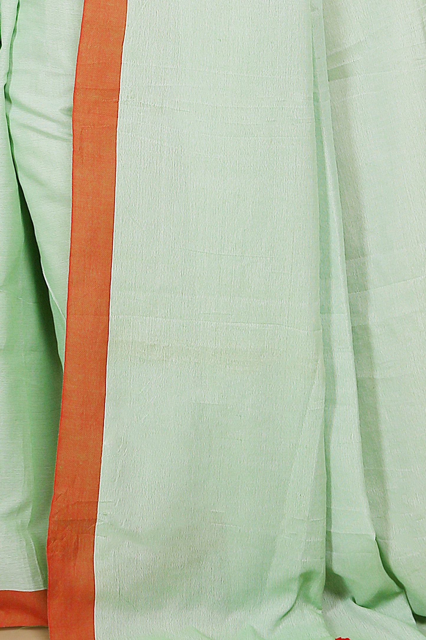 Handloom Cotton Border molmol Saree With Blouse Piece (Light Sky)