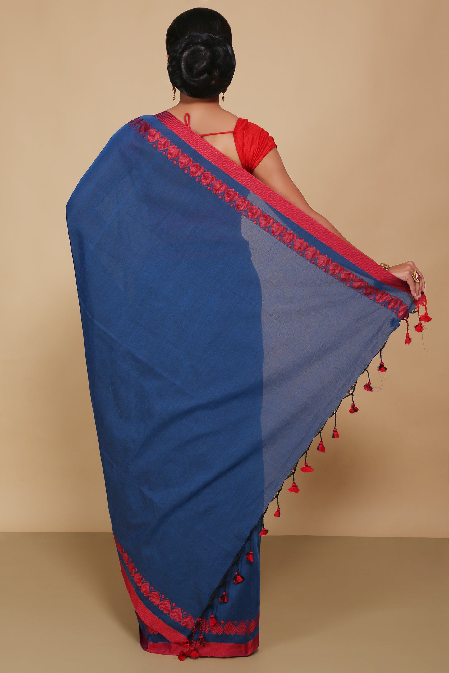 Betel Leaf Boarder Pure Cotton Sarees (Turquise)