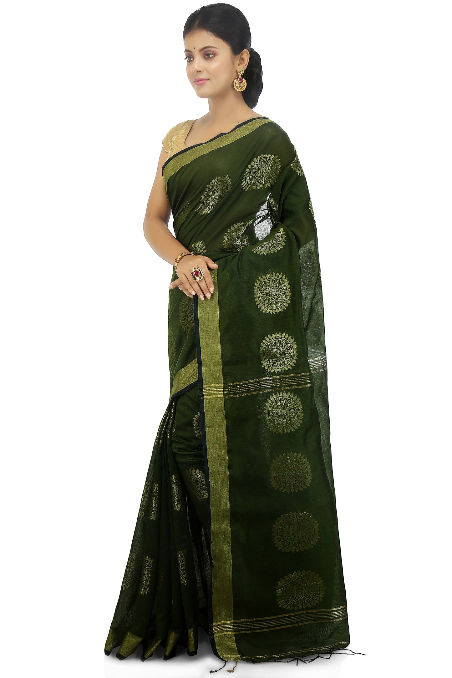 women’s handloom art silk saree with zari thread work Pesta