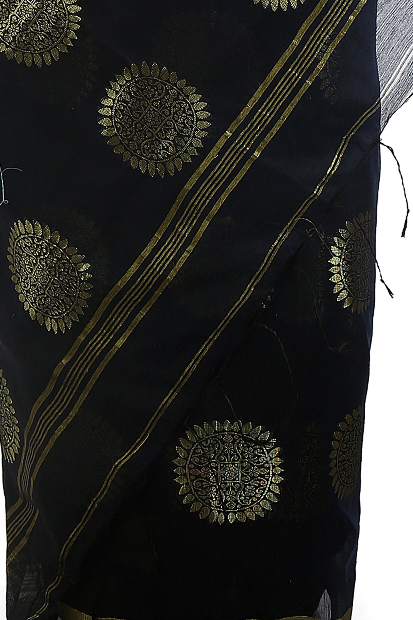 women’s handloom art silk saree with zari thread work Blue