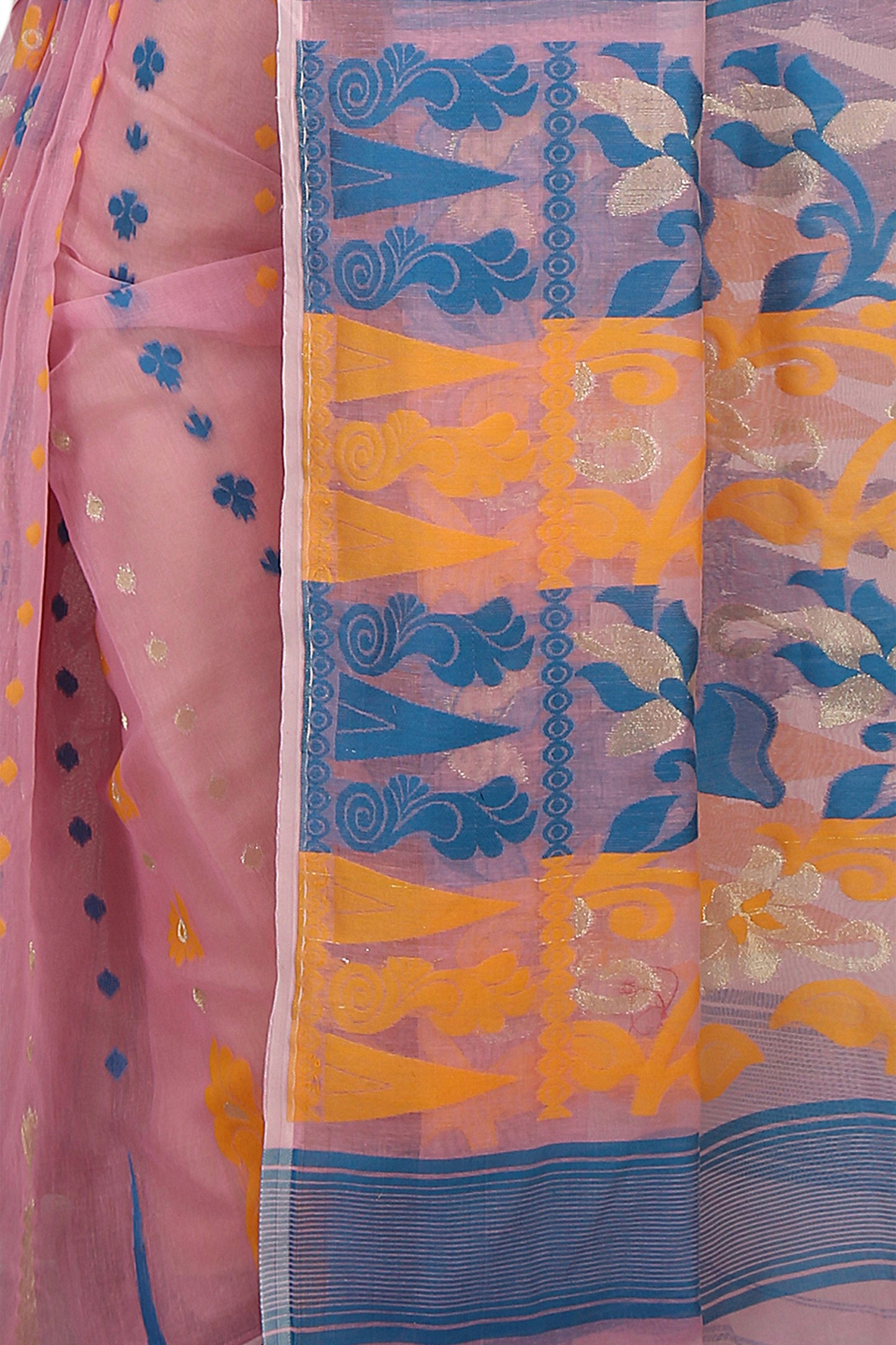 Exclusive Soft Dhakai Padma Pata Jamdani Sarees (Pink)