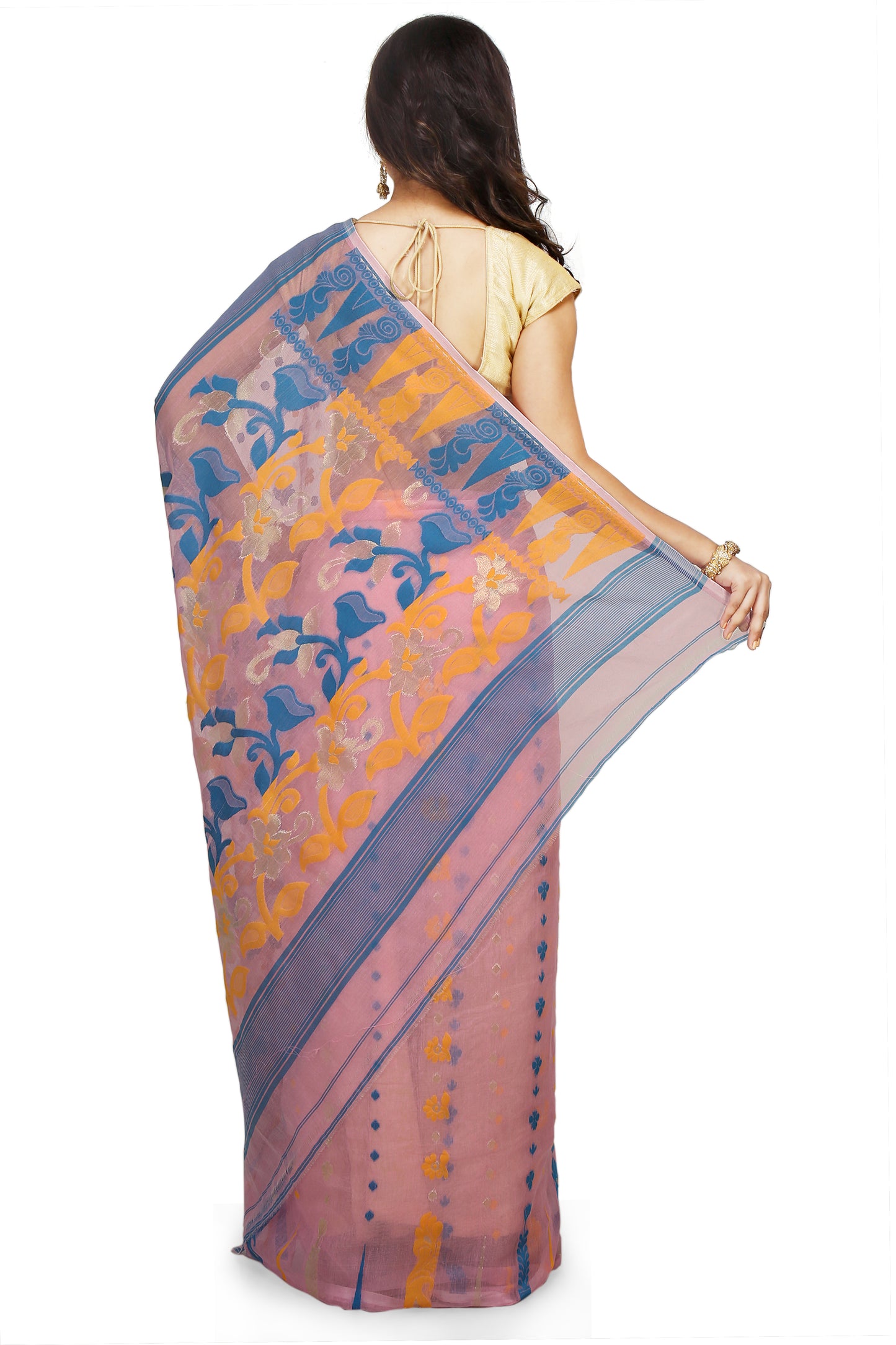 Exclusive Soft Dhakai Padma Pata Jamdani Sarees (Pink)